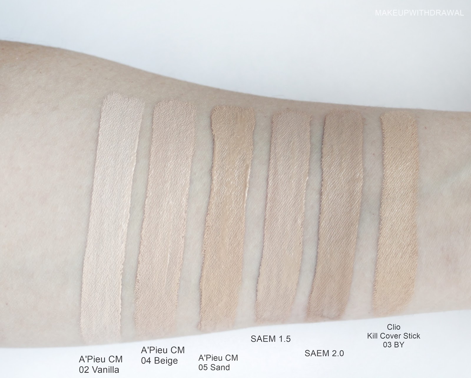Base Comparisons Various NC2025 Foundations & Concealers Makeup