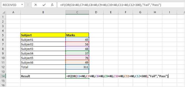 IF with OR formula