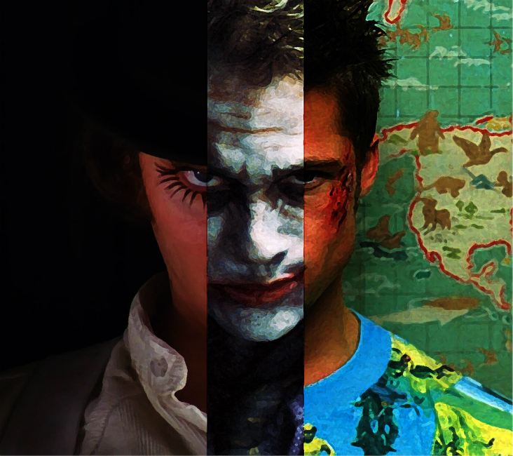 Grandes vilões do cinema: Alex DeLarge, Coringa e Tyler Durden