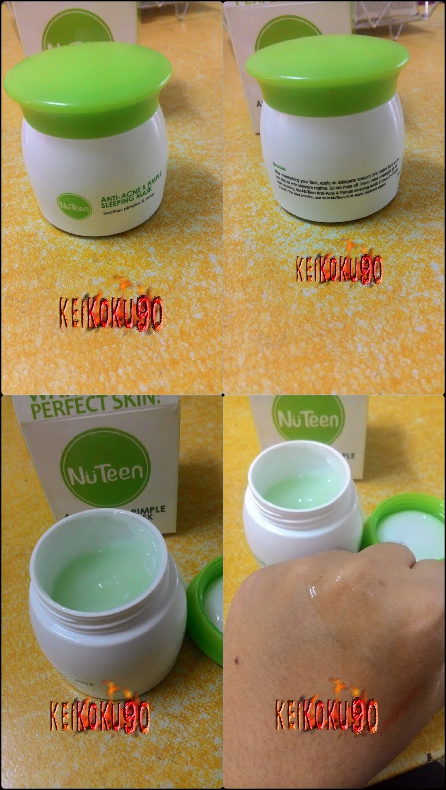Makeup Review AntiAcne & Pimple Sleeping Mask (NuTeen)