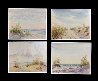 watercolour study sketches of Florida beaches by Manju Panchal