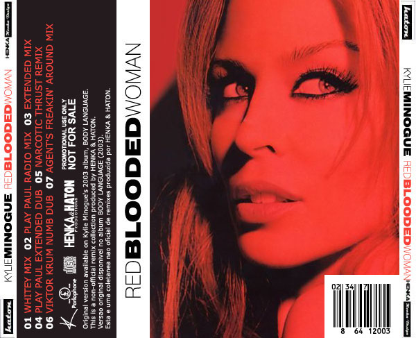 Kylie Fanmade Art: Red Blooded Woman - maxi single