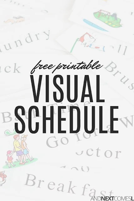 Free printable visual schedule for kids