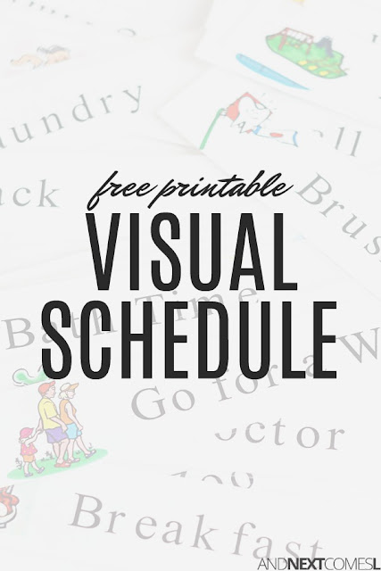 Free printable visual schedule for kids