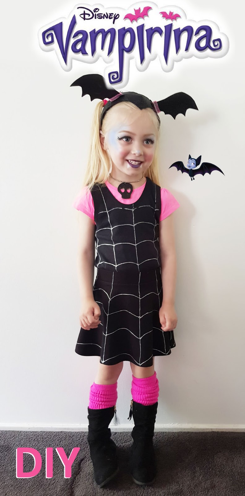 How to make a No Sew Disney Vampirina Costume Now thats Peachy