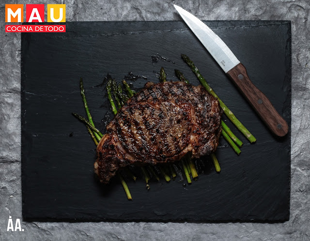 ribeye al ajo en asador el mejor