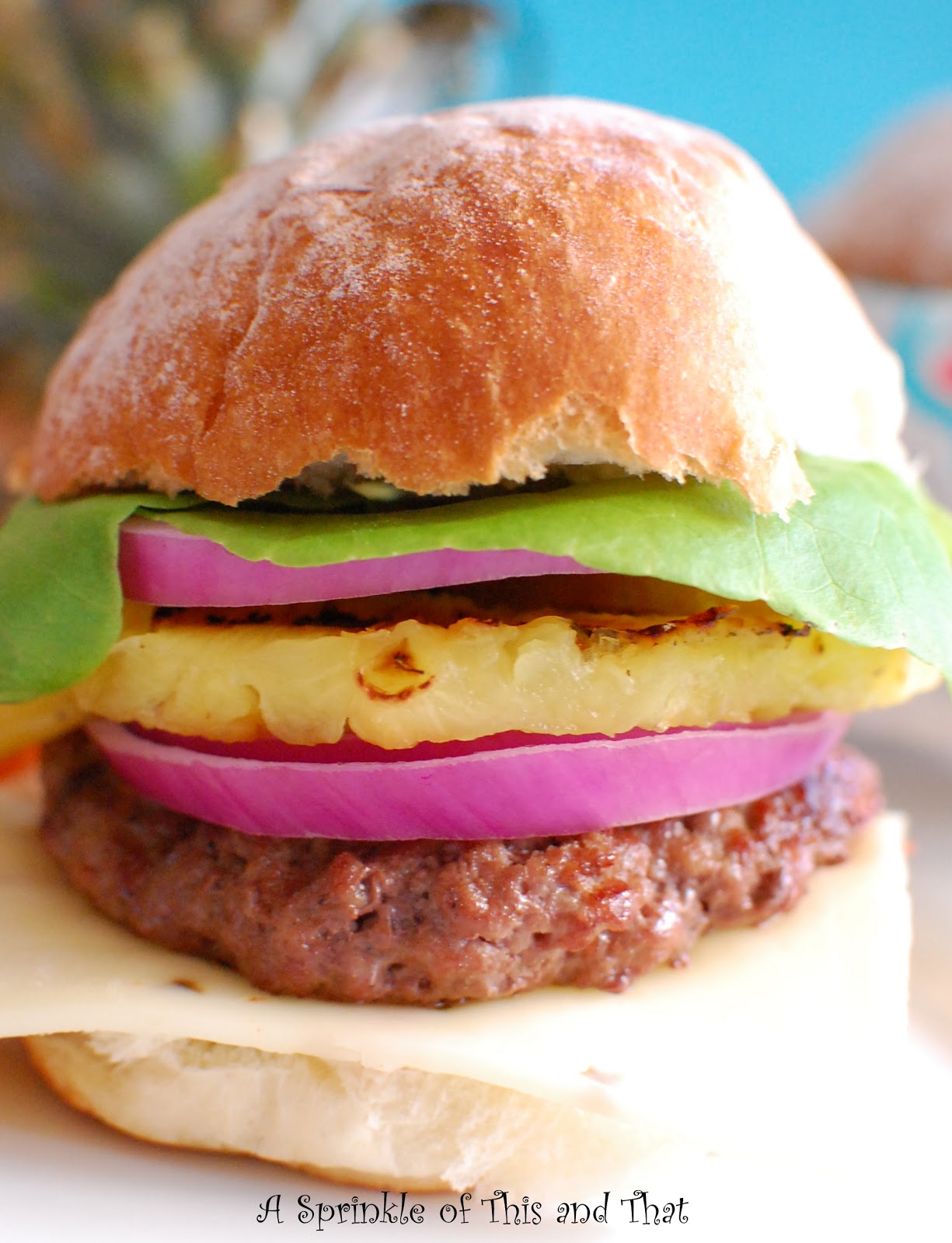 A Sprinkle of This and That: Pineapple Teriyaki Burger