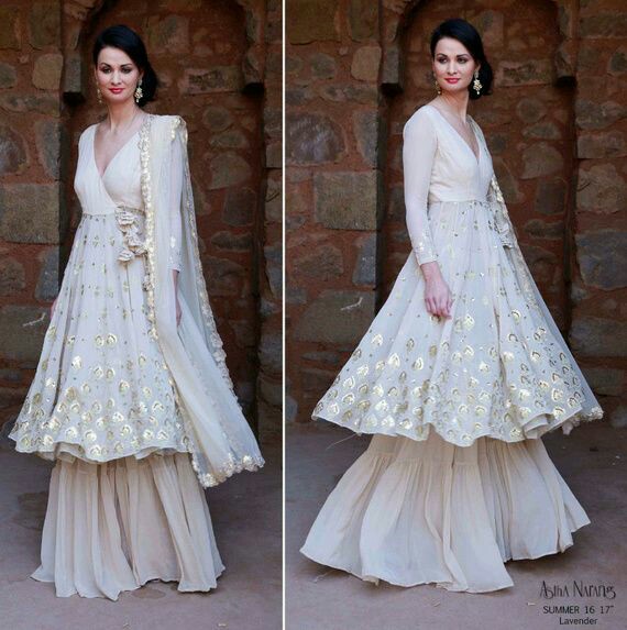 white dress for mehndi function