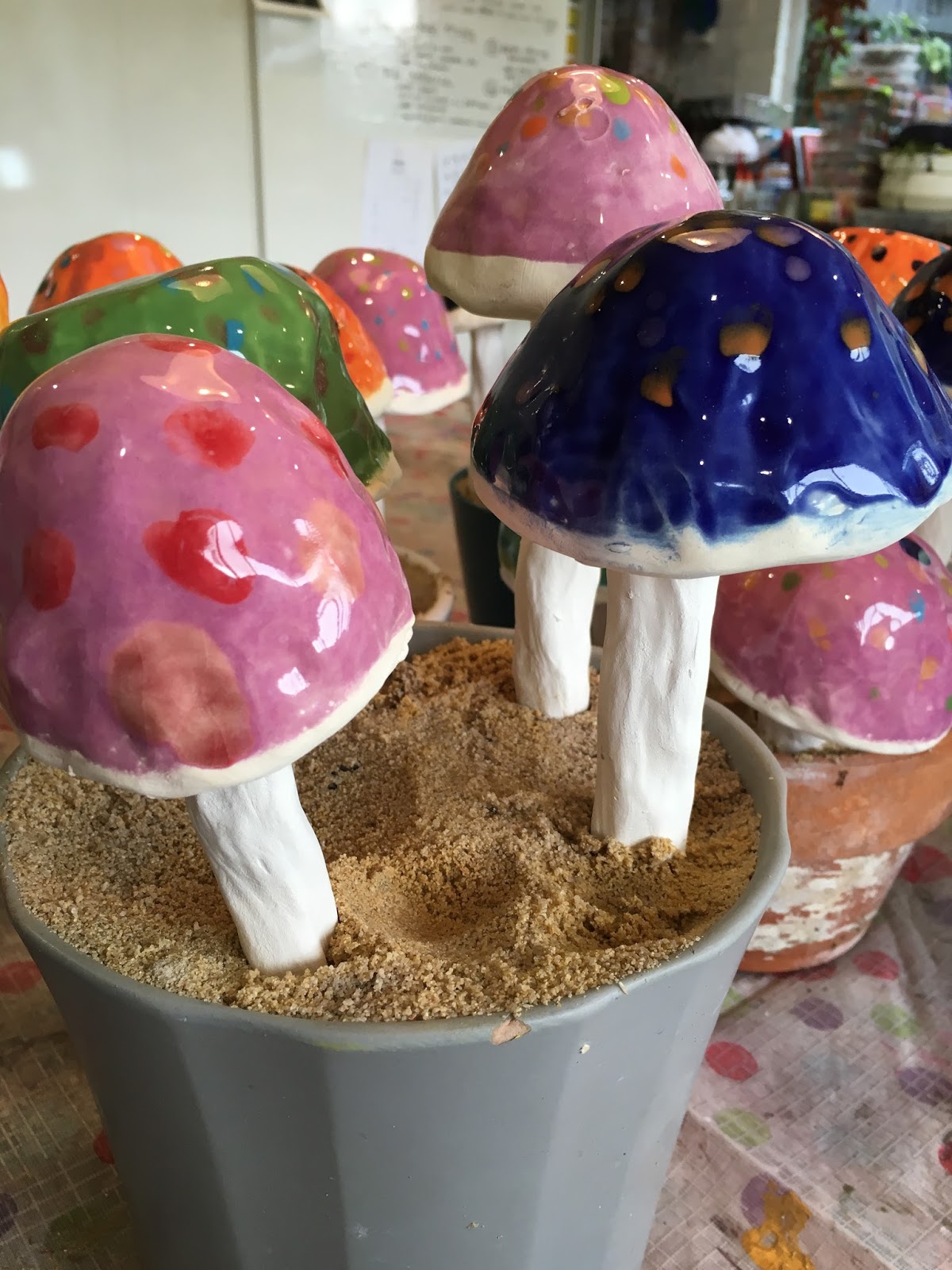 Sunnyside Art House Clay Mushrooms