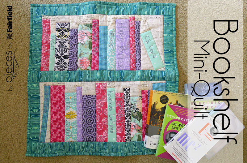 Spring Bookshelf Mini Quilt Tutorial, Bookcase Quilt Pattern Tutorial