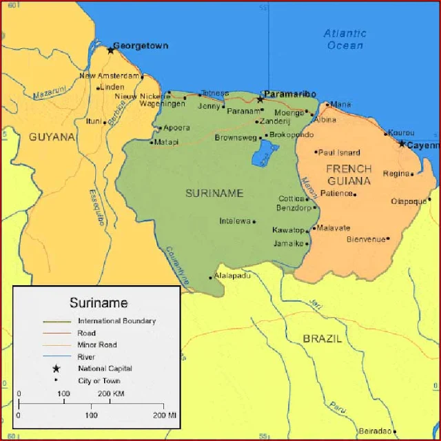 image: Map of Suriname HD