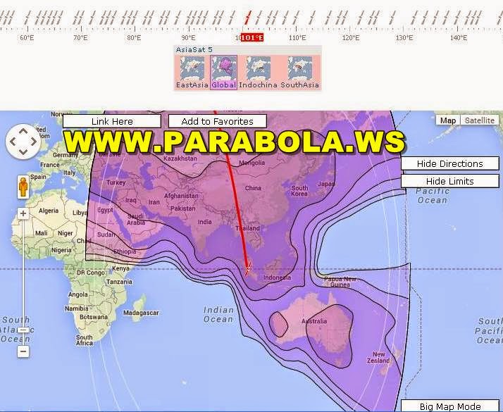 satelit parabola beam Indonesia asiasat 5 c band