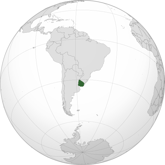 Letak negara Uruguay