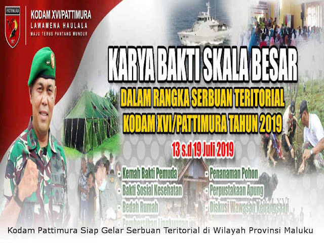Kodam Pattimura Siap Gelar Serbuan Teritorial di Wilayah Provinsi Maluku Kodam Pattimura Siap Gelar Serbuan Teritorial di Wilayah Provinsi Maluku