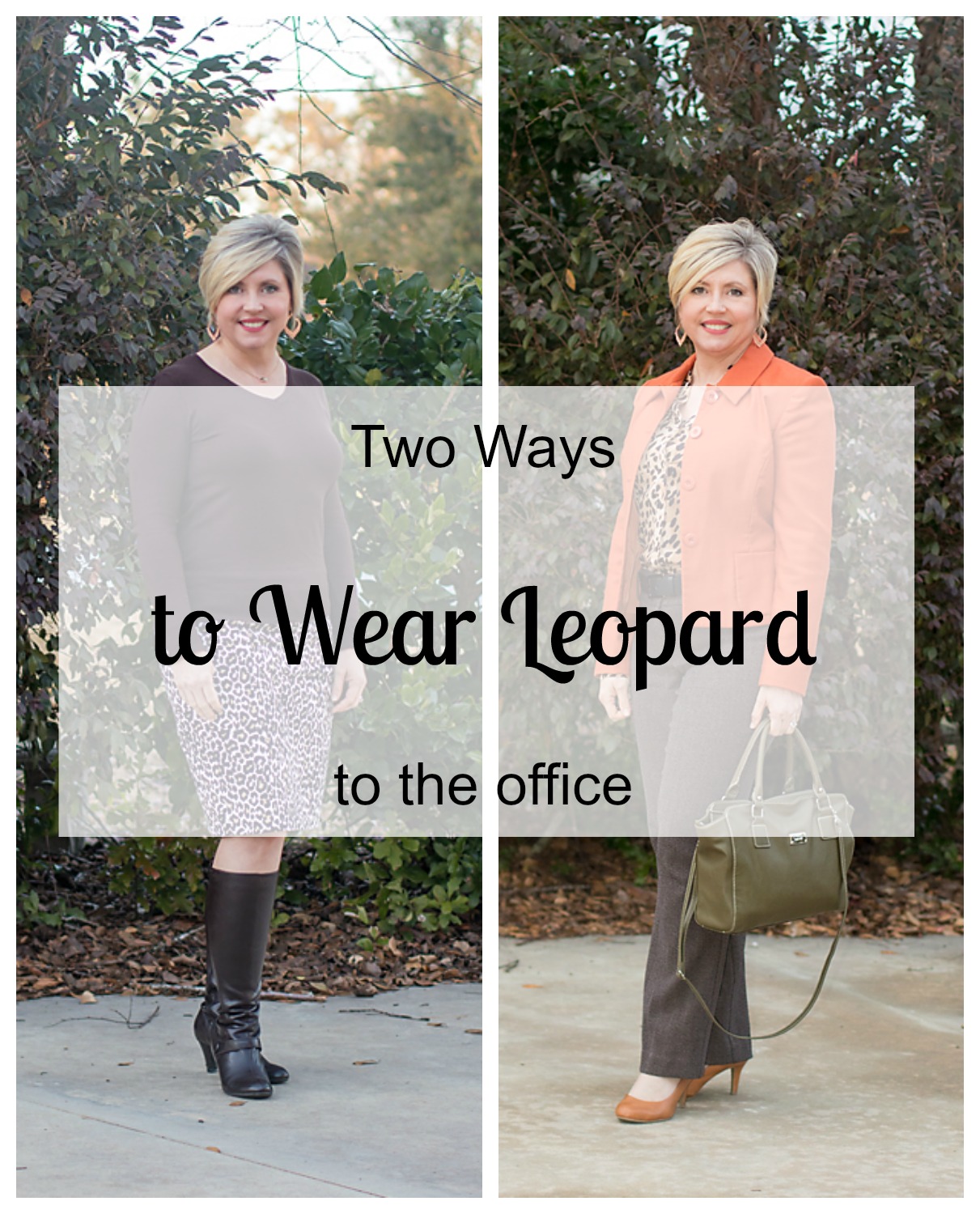 2 ways to wear leopard print to the office, leopard print, office outfits