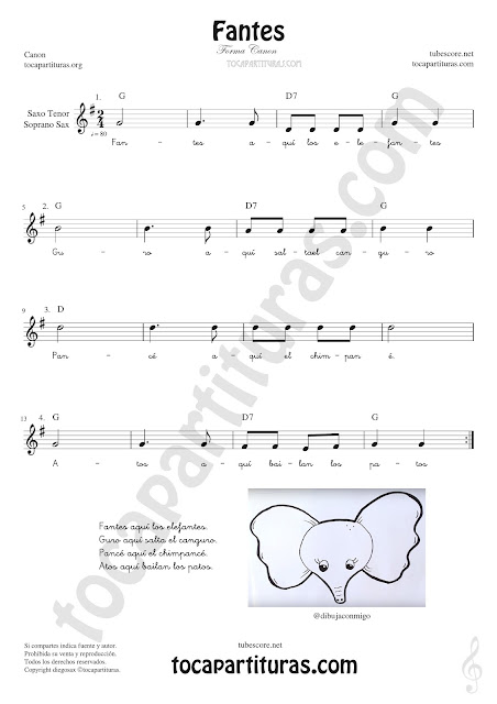  Soprano Sax y Saxo Tenor Partitura de Fantes Sheet Music for Soprano Sax and Tenor Saxophone Music Scores