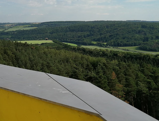 Ausblick vom Aussichtsturm am Fundort der Himmelsscheibe, Nebra Ausblick vom Aussichtsturm am Fundort der Himmelsscheibe, Nebra