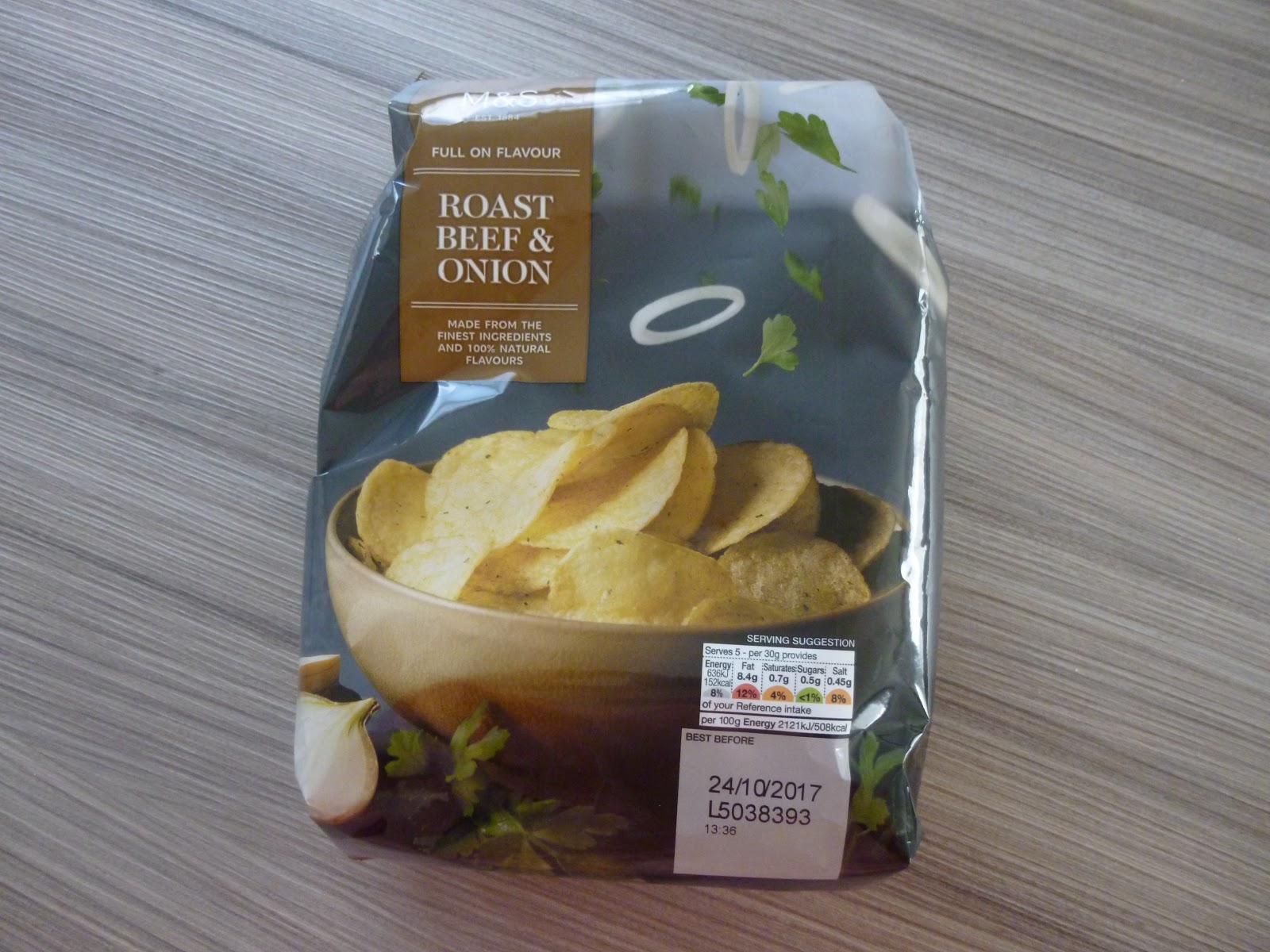 Marks & Spencer Food Reviews M&S Roast Beef & Onion Crisps
