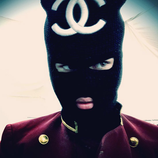 Justin Bieber Black Chanel Ski Mask