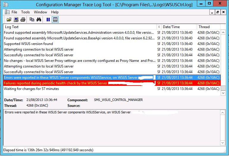 Gerry Hampson Device Management WSUS Service will not start Error 193