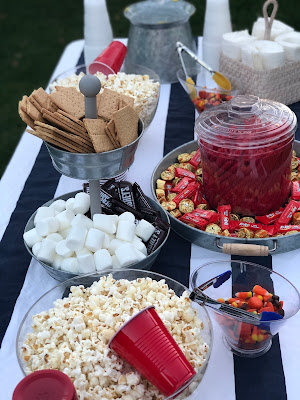 Outdoor movie night snacks and treats