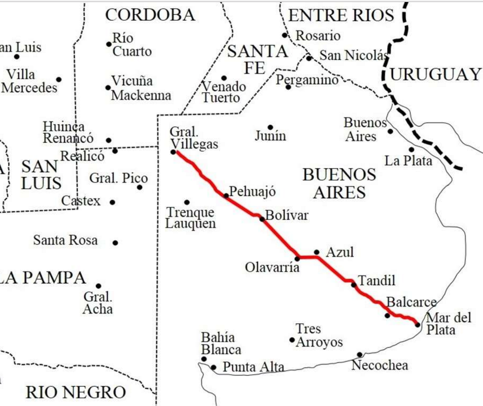 GUIA ARMENIA MENC RUTA 226 DE ARGENTINA, DE MAR DEL PLATA A GENERAL