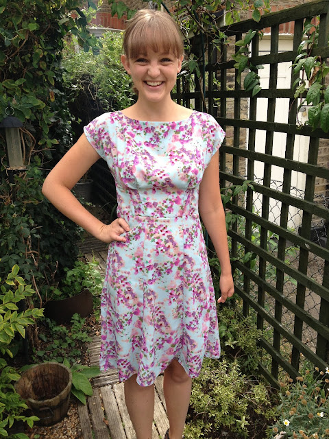 Diary of a Chainstitcher Cherry Blossom Crepe By Hand London Anna Dress Sewing Pattern