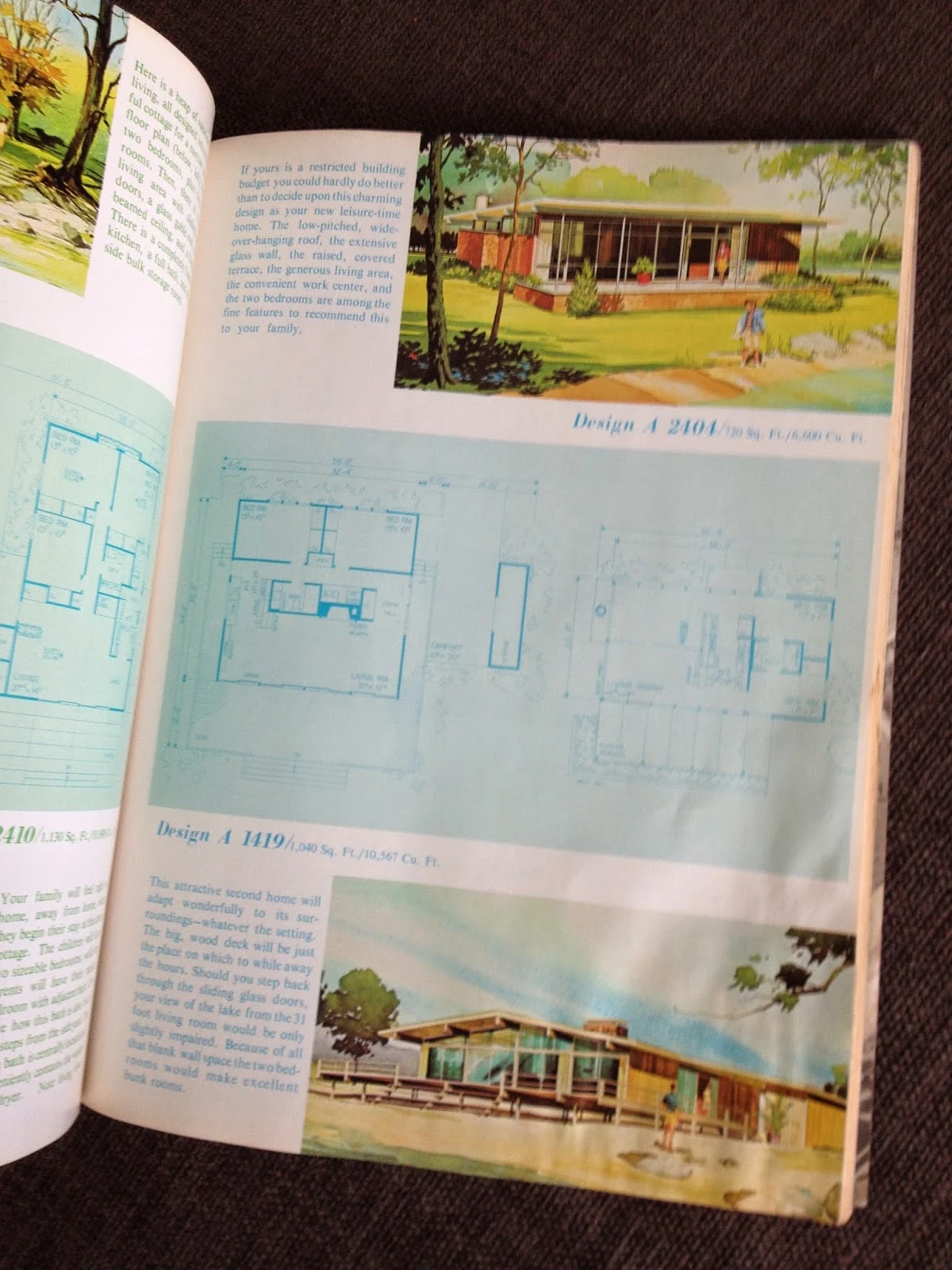 mid-century vacation home plan book pages