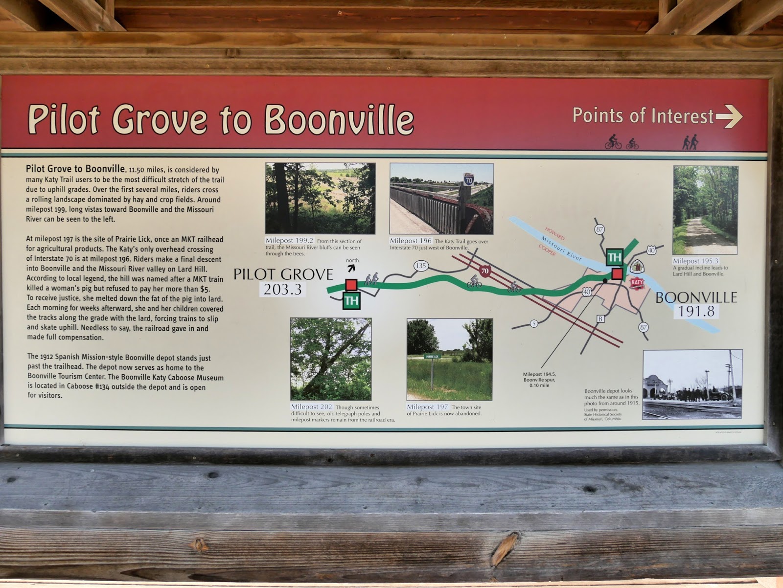American Travel Journal Pilot Grove to Boonville Katy Trail State Park