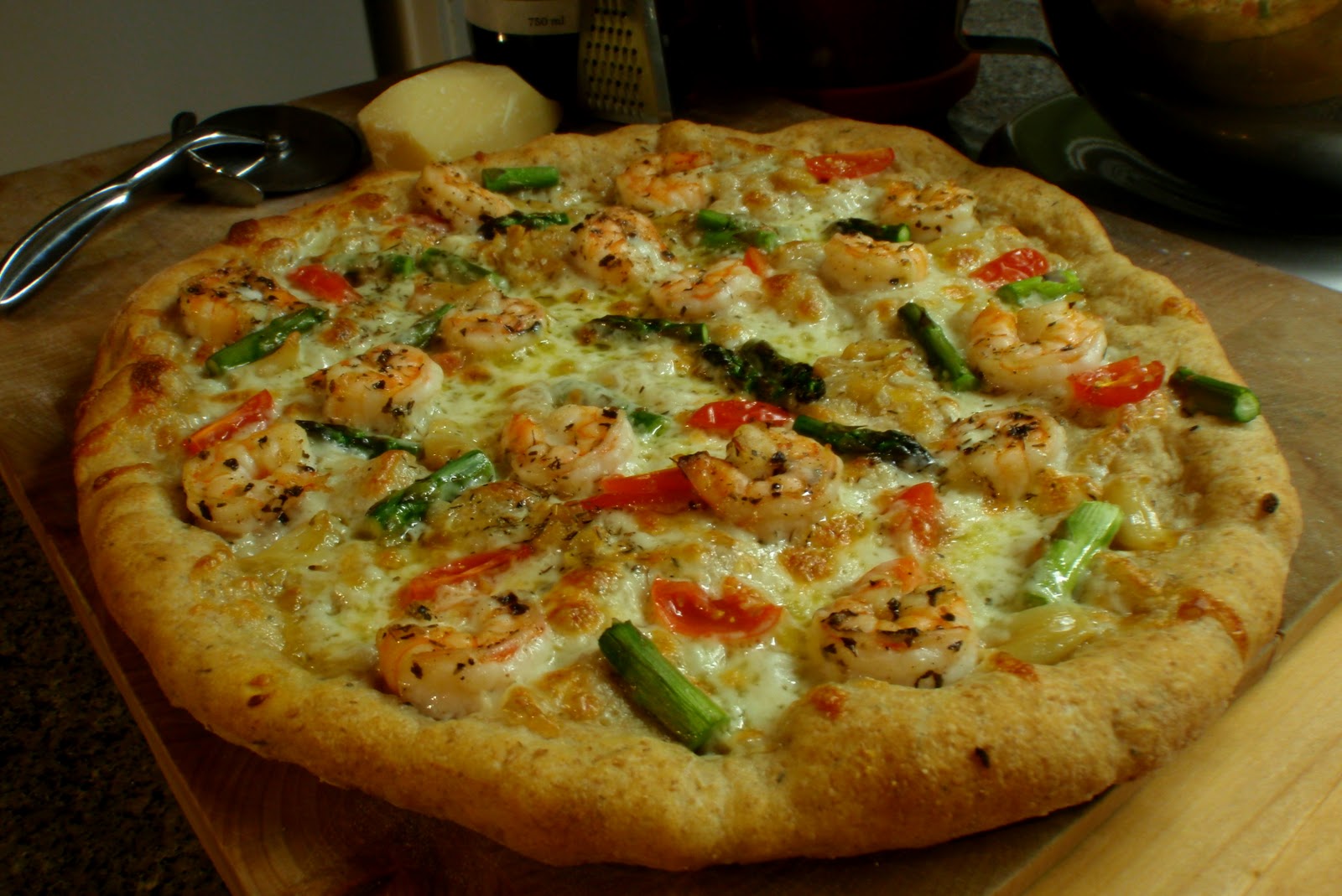 Casa Jo's Roasted Garlic & Shrimp Pizza