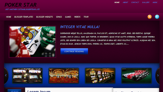 Poker Stars - Poker Theme Blogger Template