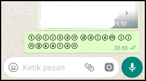Cara Membuat Tulisan Dalam Lingkaran Di Whatsapp Cara Uhuy