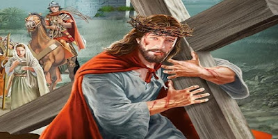imagem de Jesus carregando a cruz