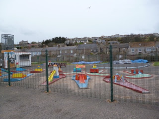 On our visit to The Pavilion Amusements in Spittal, near Berwick-upon-Tweed, the Crazy Golf course wasn't yet open for the season
