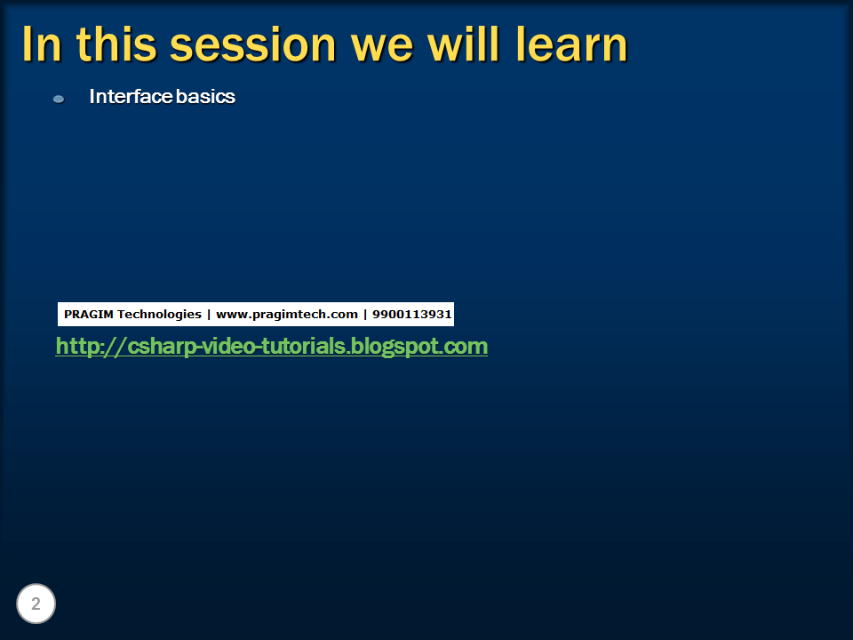 Sql server, and c video tutorial Part 30 Introduction to interfaces
