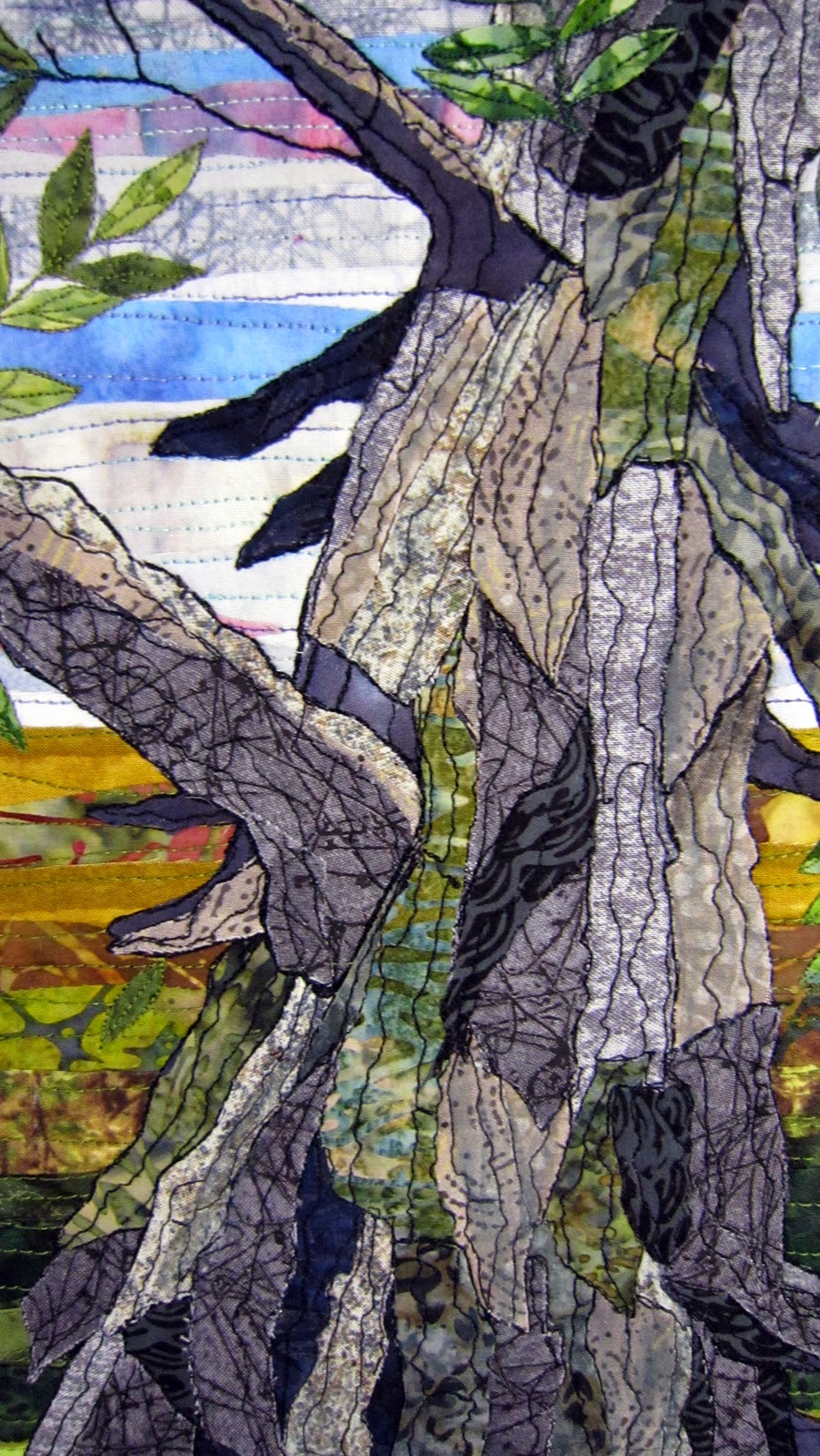 Barbara Strobel Lardon Art quilts: THE HICKORY TREE