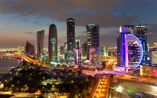 Doha Qatar Amazing Night Skyline ~ Qatar Photo Gallery-Picture Around Qatar