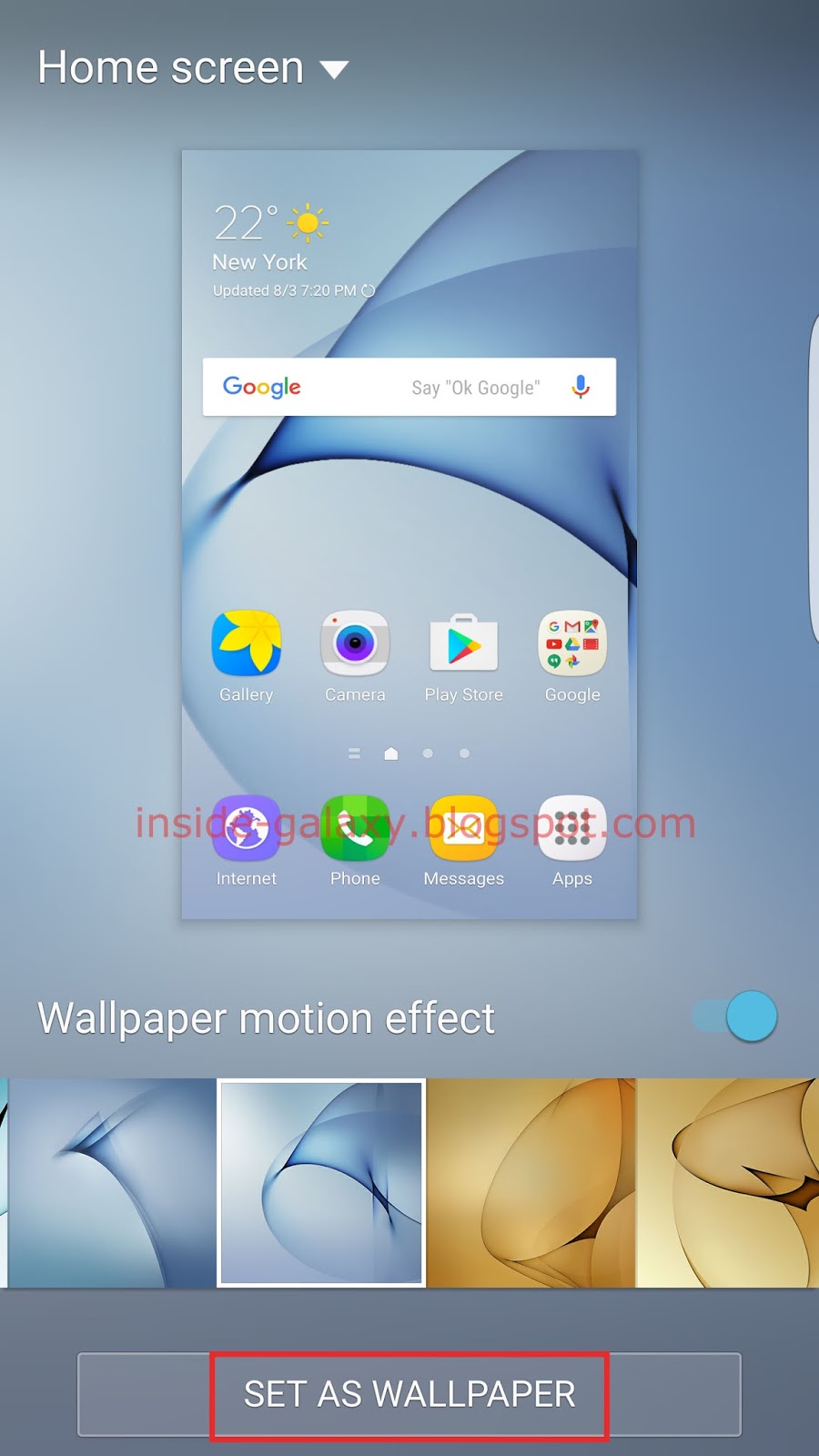 Inside Galaxy Samsung Galaxy S7 Edge How To Change Home Screen