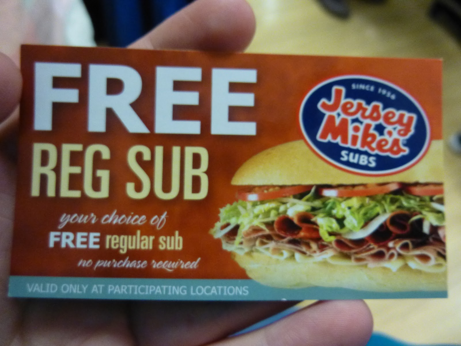 free jersey mike's subs