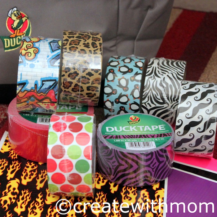 Create With Mom: Using colourful patterned Duck Tape to pack gifts