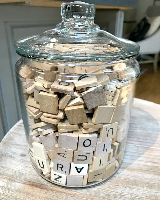 Vintage scrabble letters for crafts