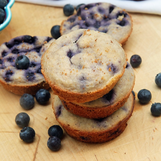 Mix it Up Oat Flour Blueberry Muffins + Some Info on Oat Flour
