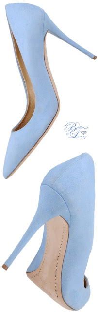 ♦Giuseppe Zanotti blue suede pumps #pantone #shoes #blue #brilliantluxury