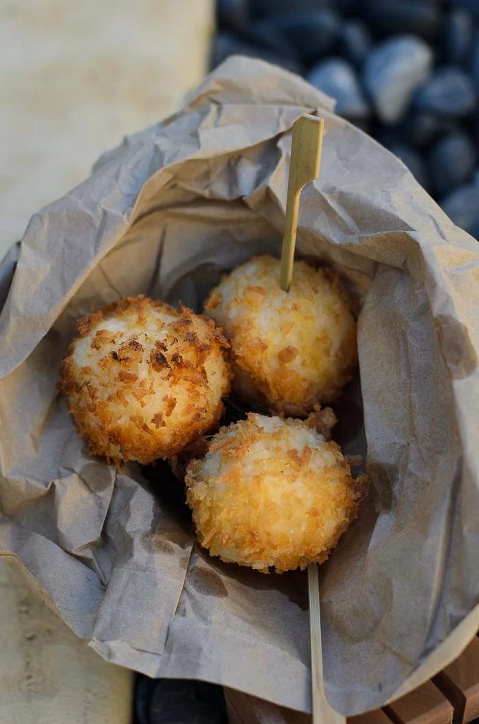 delicious deep fried sushi balls