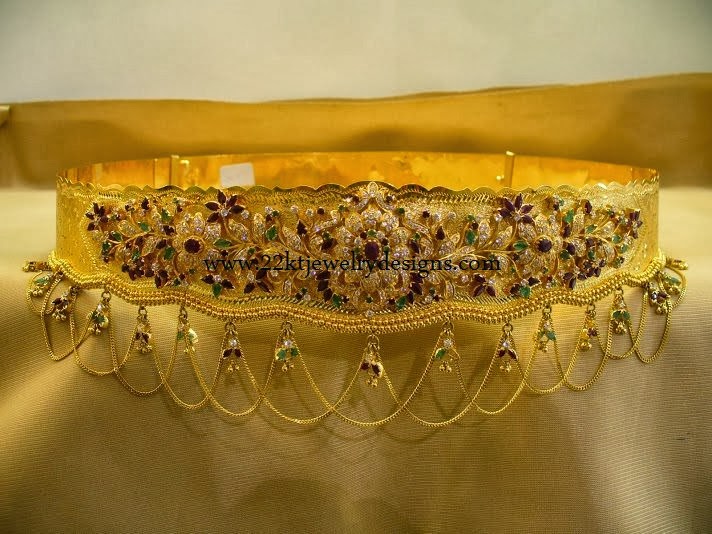Gold Jewellery designs online: Jala Vaddanam - gold waist belt