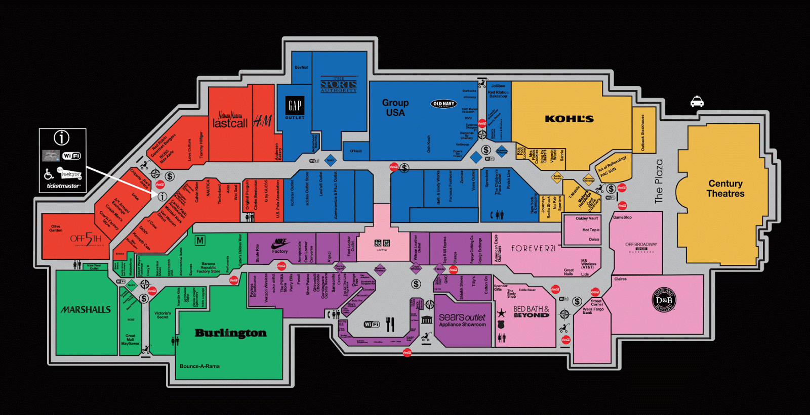 Sugarloaf Mills Mall Map.