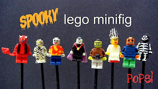 Lego Halloween minifigure candy pops