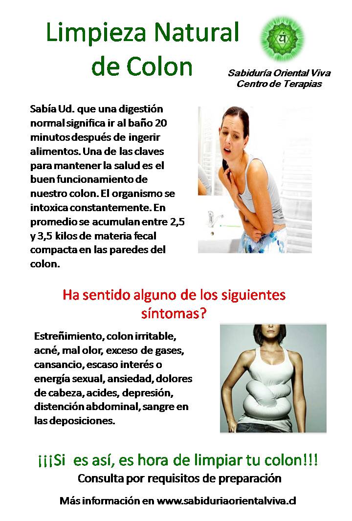 Centro de Terapias y Desarrollo Sabiduria Oriental Viva Limpieza Natural de Colon
