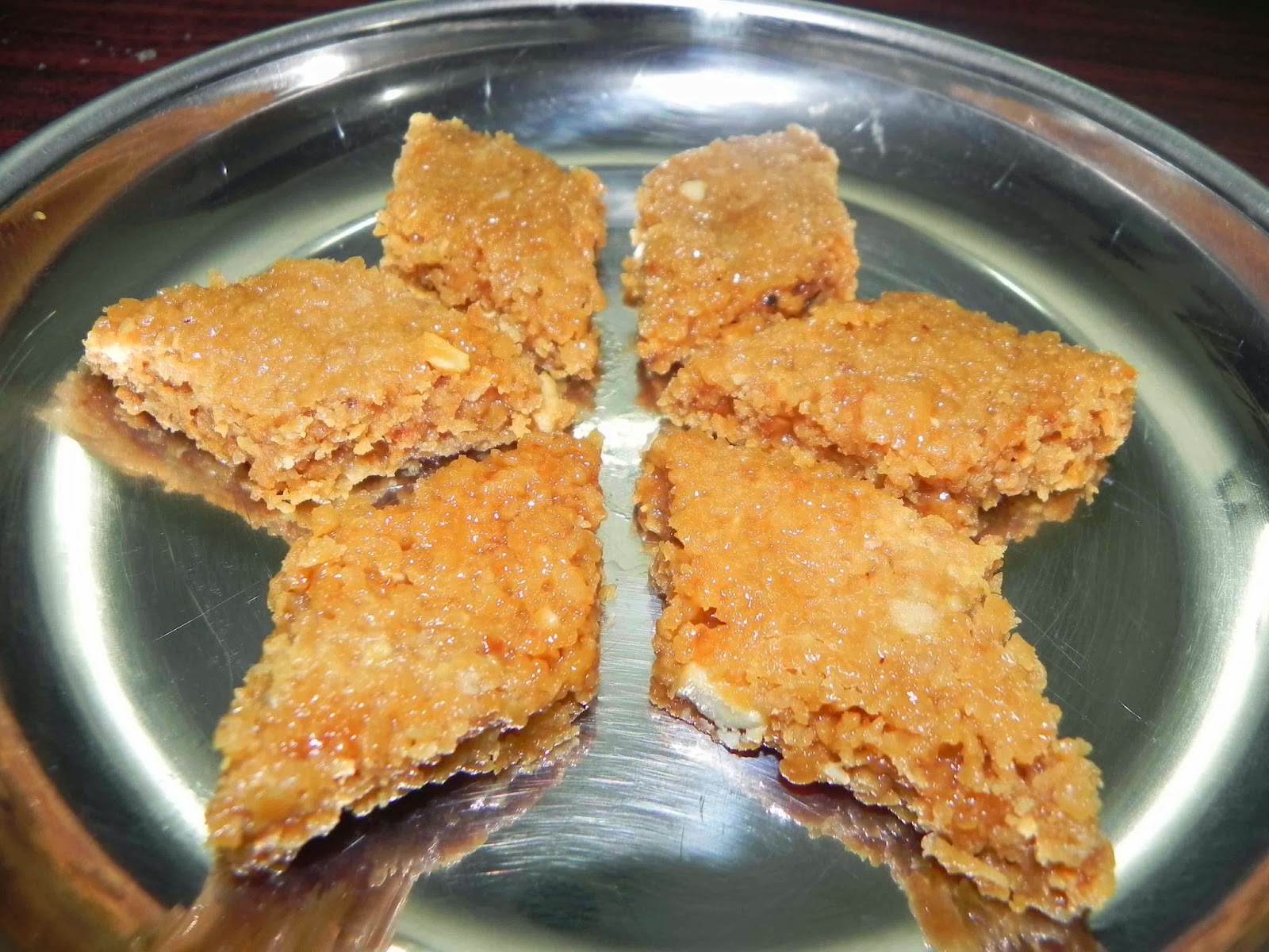 Indian Sweets Coconut Burfi With Jaggery Kobbari Sweet Konkani