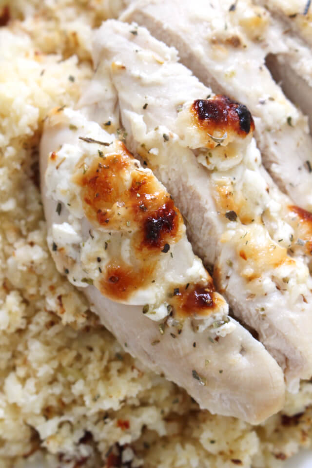 This Parmesan Chicken and Cauliflower Couscous that comes together in just 30 minutes is perfect for meal prepping!  By prepping four lunch-sized portions in advance, you are setting yourself up for success by making it easy to make a healthy choice.
